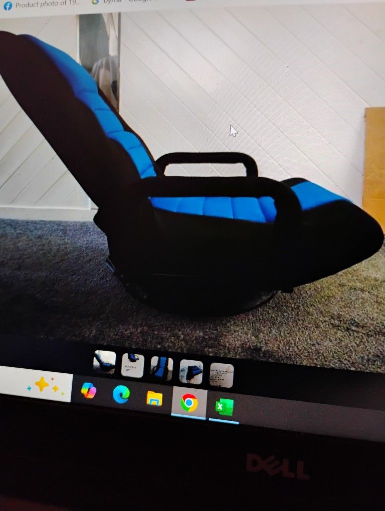 Comfy Floor Gaming Chair Red Or Blue See Notes