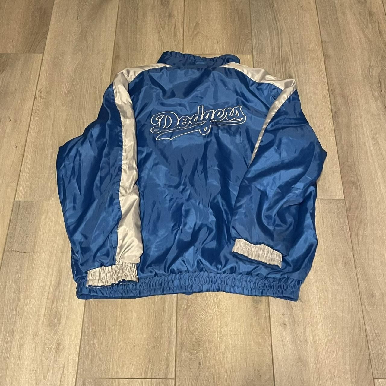 Blue and white vintage dodgers windbreaker windbreaker