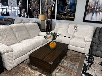 Stunning reclining sofa set! $1499 🤍✨ More colors!