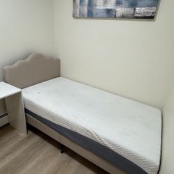 Twin Size Bed Frame And Twin Size Mattress