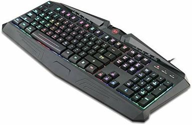Redragon K503 RGB Gaming Keyboard, RGB Backlit USB Gaming Keyboard with 8 dedicated Multimedia Keys, Total 112 keys, Full Size Keyboard
