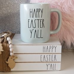 Rae Dunn ( Happy Easter Y'All Blue Mug New Artisan Collection By Magenta New