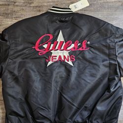 Guess Jeans Eco Embroidered Varsity Jacket M