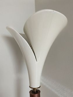 Trumpet Floor Lamp/ Vintage Torchiere Floor Lamp