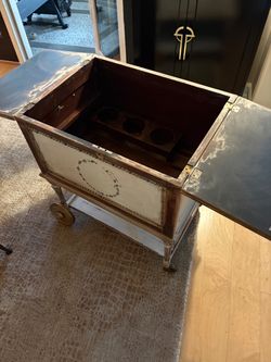 Antique Wine Cooler Cabinet on Wheels