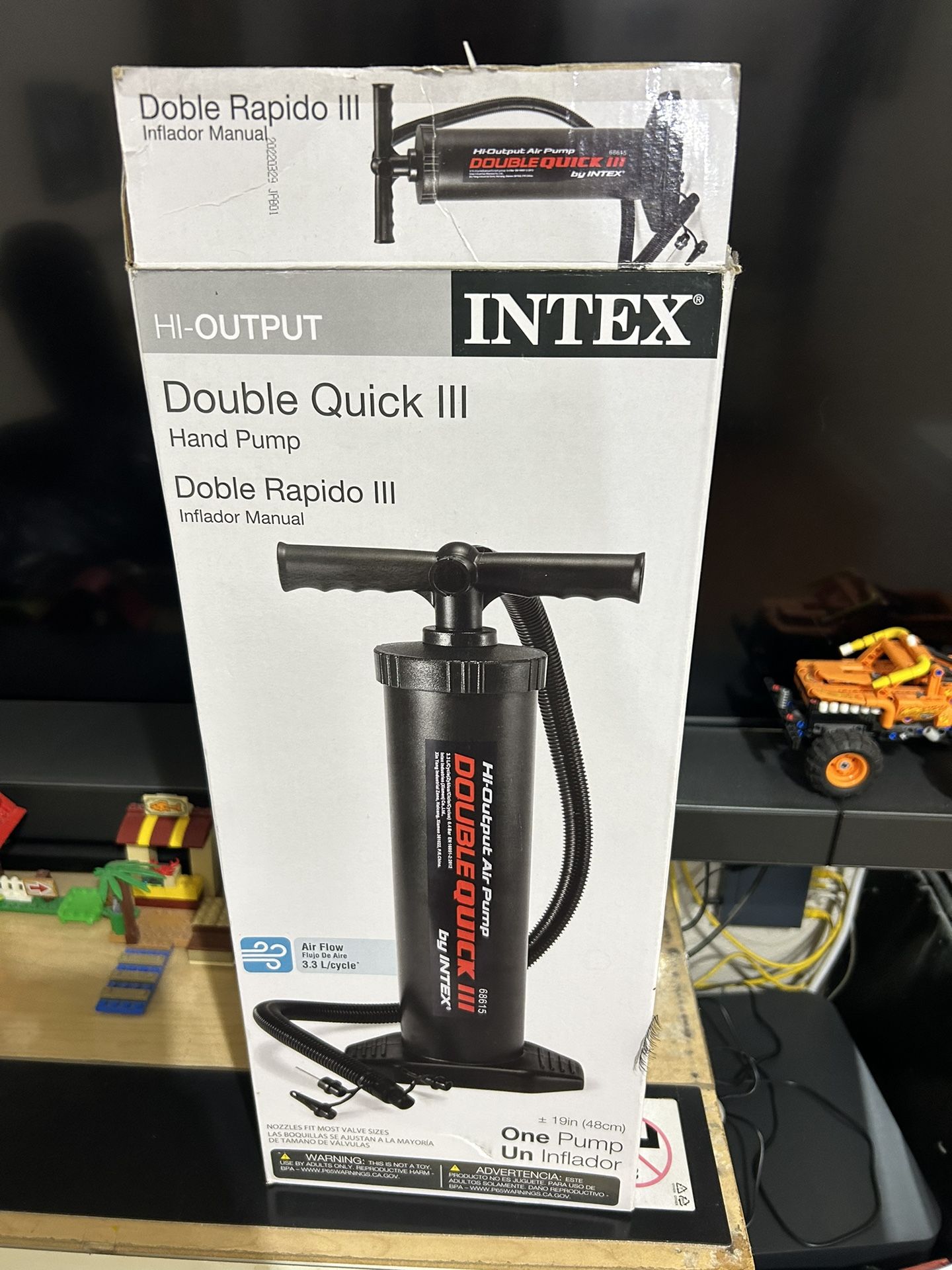Intex Manual Hand Pump & Queen Air Mattress