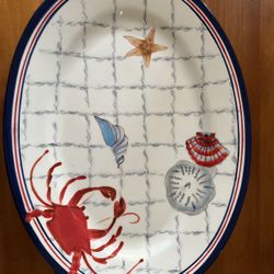Paula Dean “Ahoy Mate” Serving Platter, Excellent Condition 
