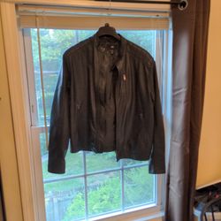 H&M Extra Large Polyester Leather Jacket
