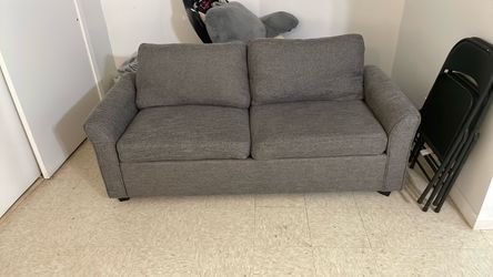 Gray Fabric Two-Seat Sofa