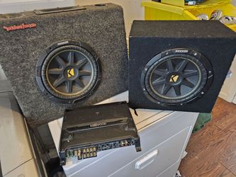 Kicker subwoofers and amp