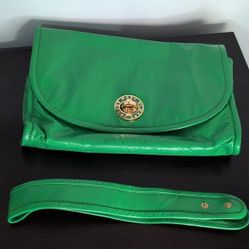 Marc by Marc Jacobs Green patent Leather Clutch With Strap 