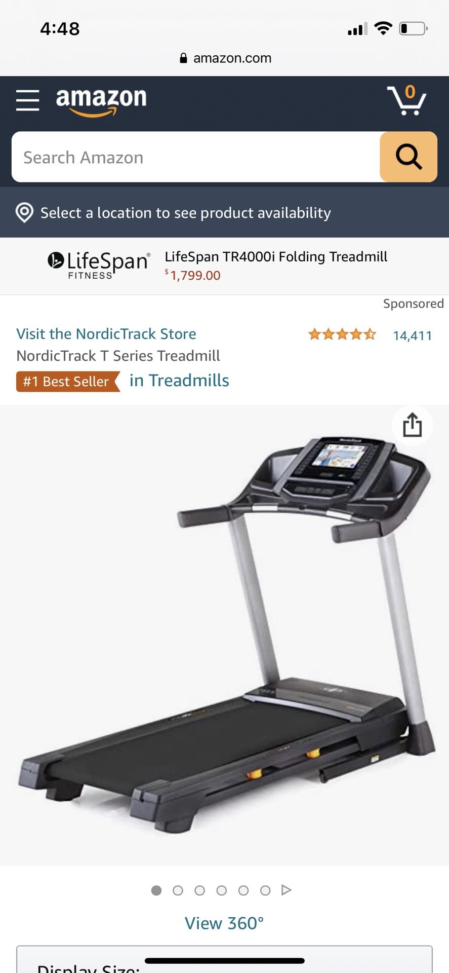 NordicTrack T Series Treadmill 6.5S