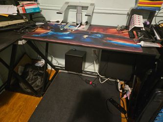 L-Shaped Black Computer Desk