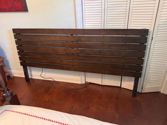 Wood slat headboard king size