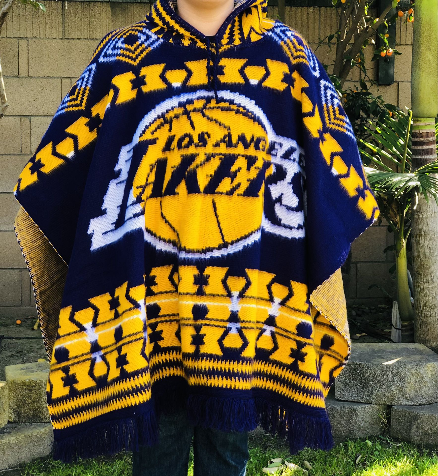 Lakers Alpaca Poncho  Unisex One Size Fits All