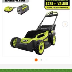 RYOBI 40V HP Brushless 20 in. Cordless Electric Battery Walk Behind Self-Propelled Lawn Mower with 6