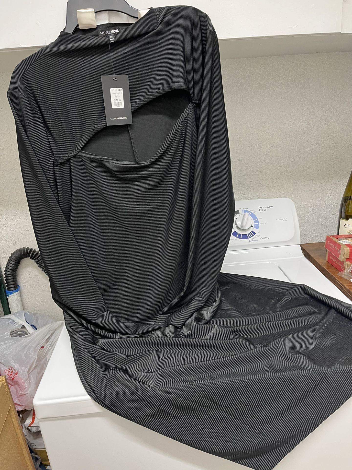 Black LS Dress Size 3x