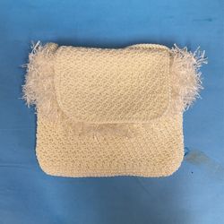 White Crochet Purse
