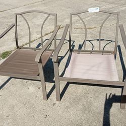 SET OF 2 PATIO CHAIRS, NO CUSHIONS INCLUDED 