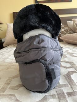 Trapper Hat Winter Warm Hunting Ski Hats Women Ushanka Cap with Mask Ear  (Grey)