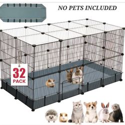 Viscoo Panels Small Animal Playpen, Black