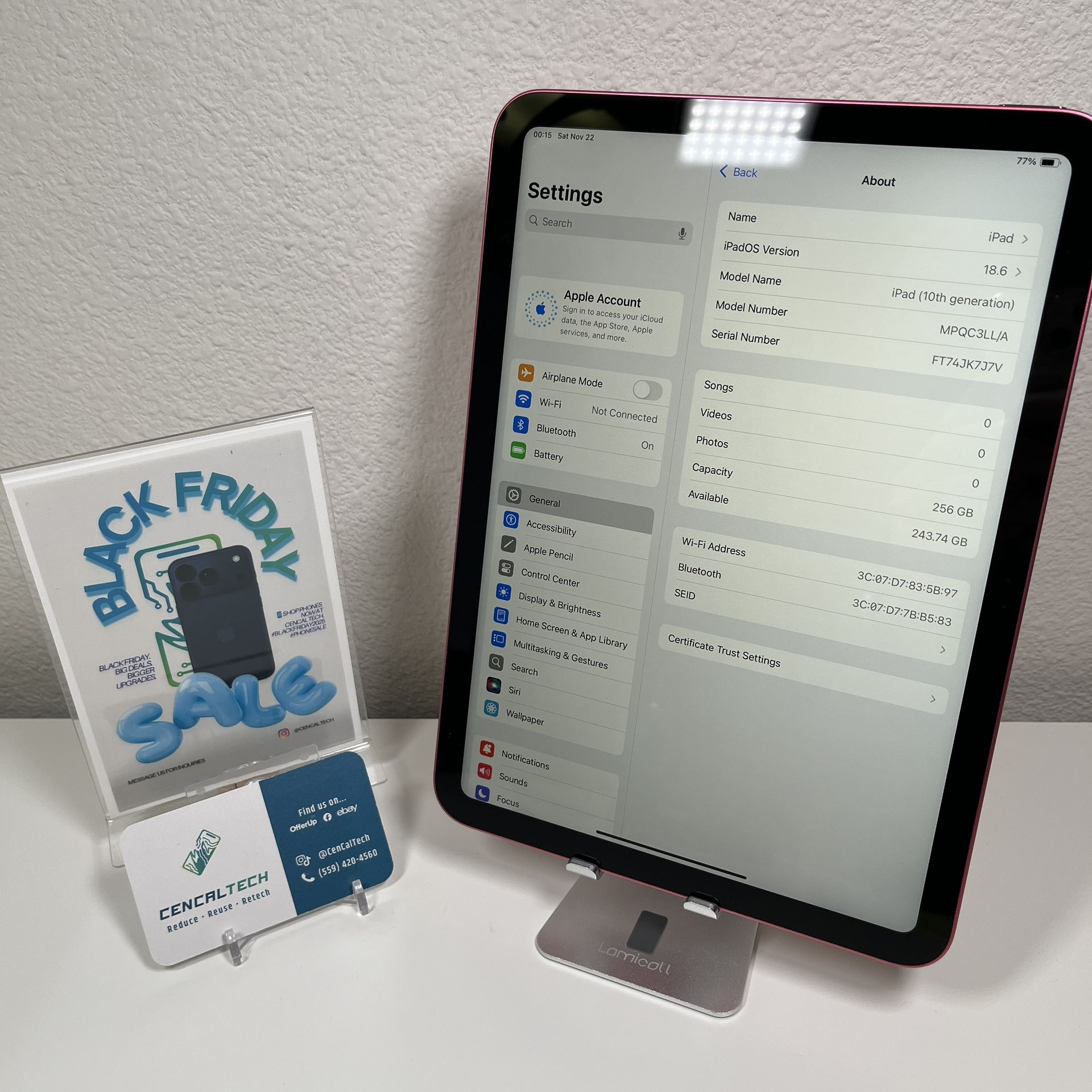 iPad 10th Generation 256gb Wifi 100%🔋 Health In Very Good Condition