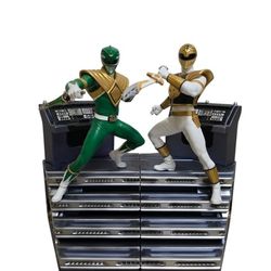 Iron Studios Power Rangers Green White 1/10 Scale LIKE NEW