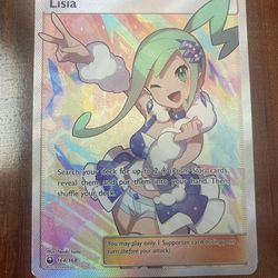 Pokemon Lisia Celestial Storm 164/168 2018 Full Art Secret Rare Waifu NM!