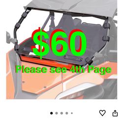 A & UTV PRO Front Windshield for 2022-2024 CFMOTO ZForce 950 H.O /950 H.O.E.X. /2020-2022 ZForce 950 Sport, Hard Coated Clear Tough Vented Polycarbona