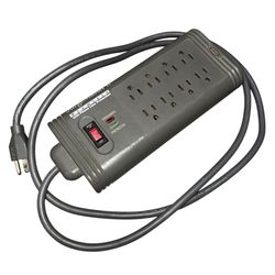 SURGEMASTER II SURGE PROTECTOR POWER STRIP 8 OUTLET GROUNDED RESET SWITCH