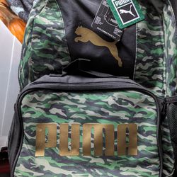 New Puma Backpack w/ Lunchbox 