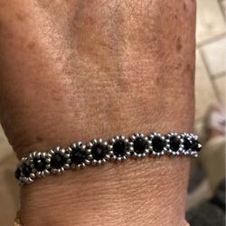 Homemade Bracelet With Crystals And Seed Beads