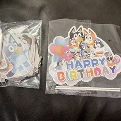 Bluey Cake and Cupcakes Topper