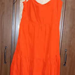 2 Free Assembly Red Tiered Dress Size Small & Extra Small