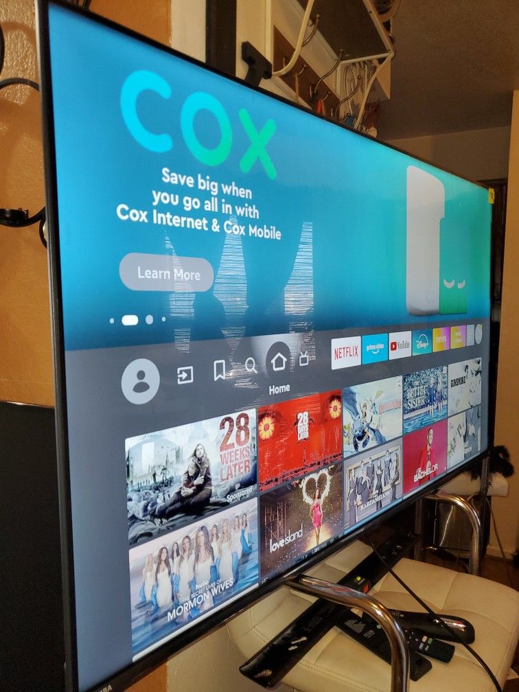 55" Toshiba Amazon Fire Smart Tv 4k Great Condition Like New Less Than 5 Months Old No Legs It Was Mounted Great Quality Pics