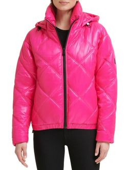 Kenneth Cole Pink Puffer Coat 