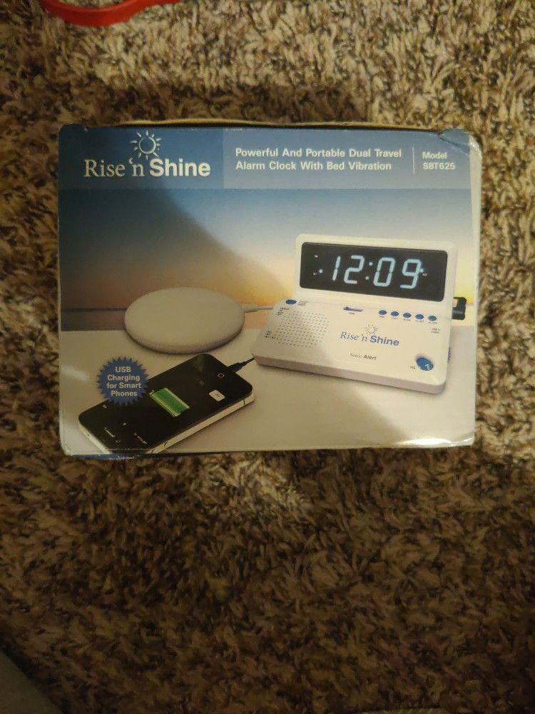 Rise n Shine Alarm Clock with Bed Vibration