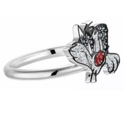 NWT Looney Tunes Sylvester Motif Ring Multi-colored Rhodium plated  size 58.  NWT Looney Tunes Sylvester Motif Ring Multi-colored Rhodium plate