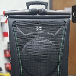 7000W Dual 15” Extra Bass Party Speaker w/ two wireless Mics