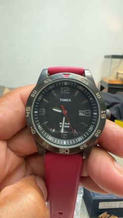 Timex Indiglo Watch with Red Strap