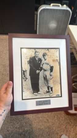 Signed and framed yogi Berra photo