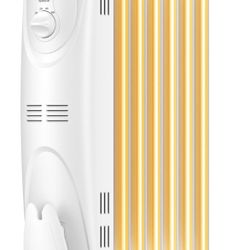 PELONIS Oil Filled Radiator Heater for indoor use Large Room Safe with Thermostat, 1500W Energy Efficient Quiet Space Heater, 3 Heat Settings, Overhea