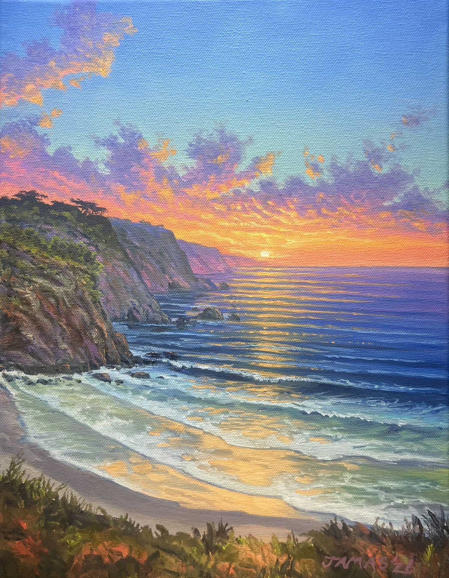 Ocean View Oil Painting Landscaping