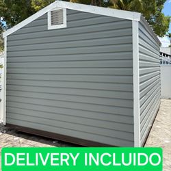 10x14 Sheds Casita De Patio Cobertizo Sale Delibre Incluido Crane 