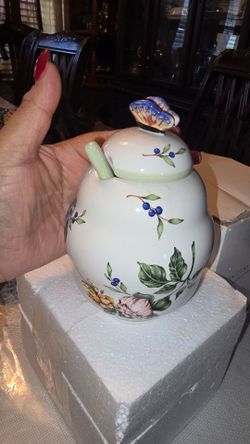 Pequeño recipiente para la miel de princess house vintage garden