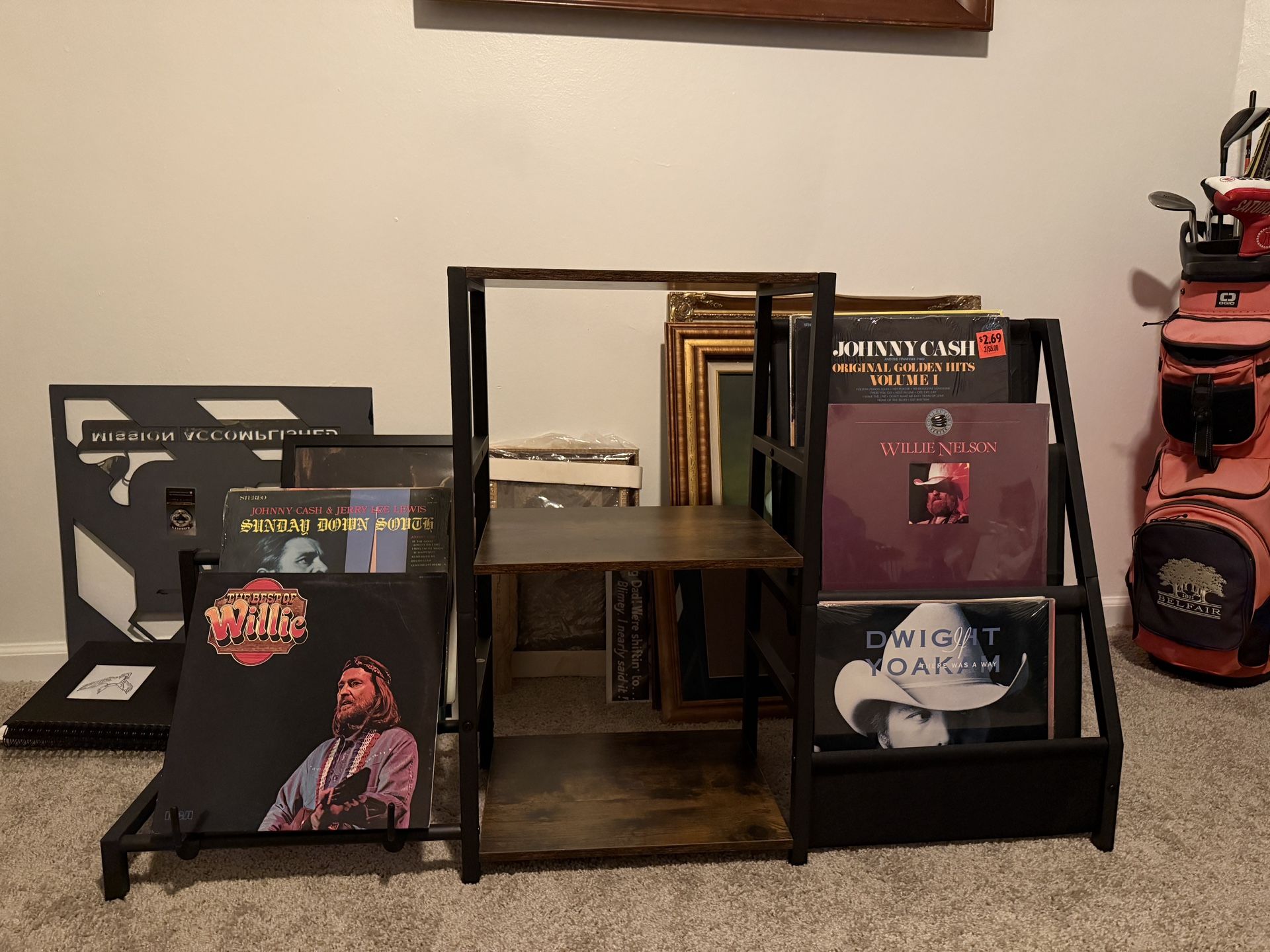 Record Player Stand and Storage
