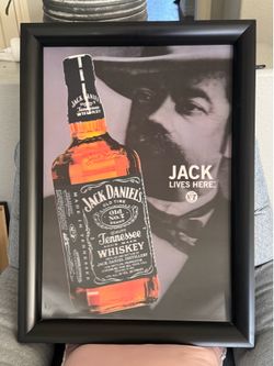 Jack Daniels 3D Lenticular Poster “Jack Lives Here” Image Changes At Diff Angles