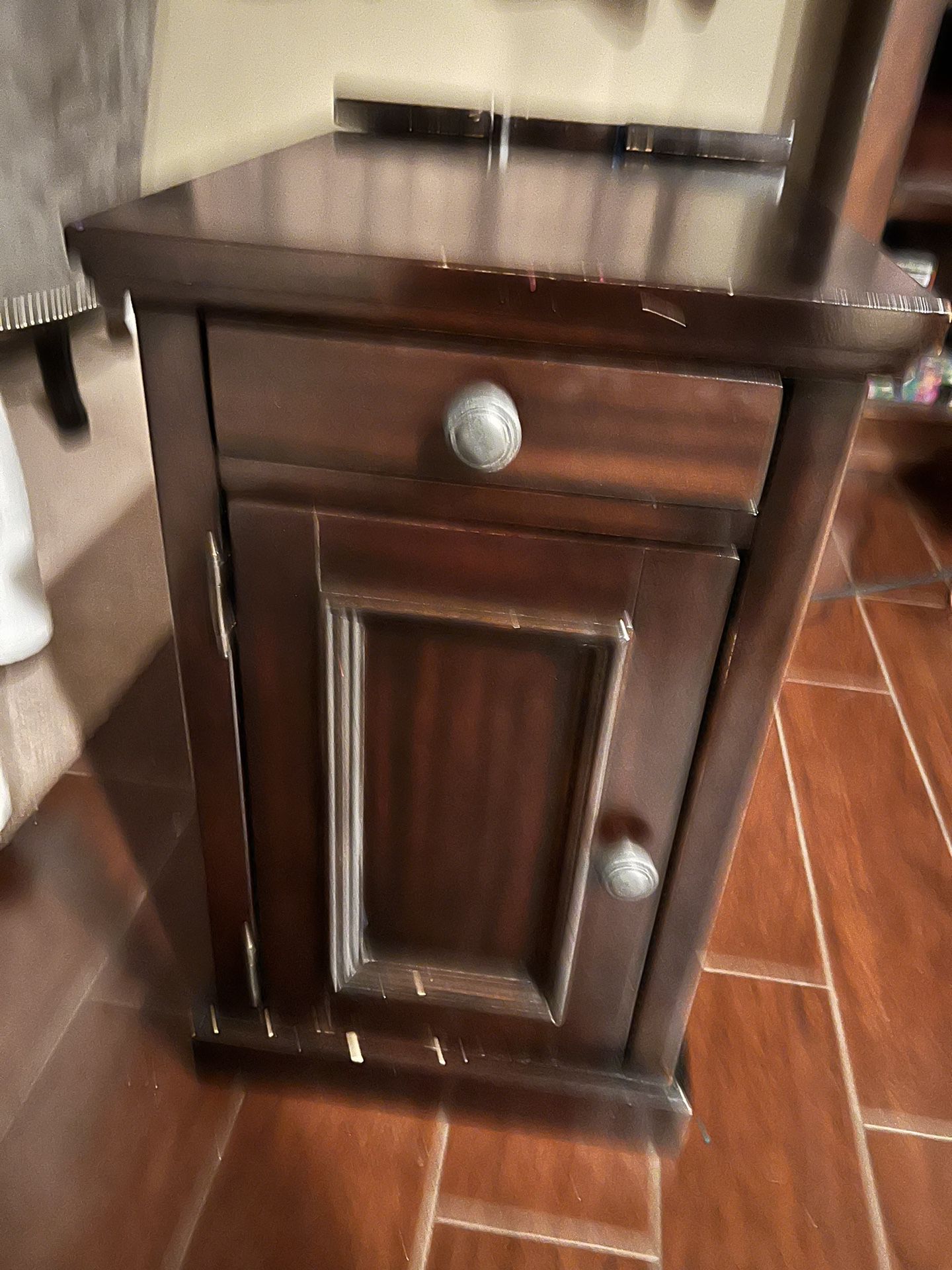Powered End Table With USB Charger