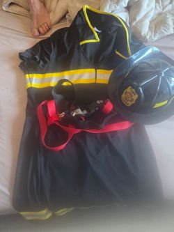 Firefighter Costume Dress with Helmet