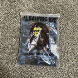 Blue Bape Camo Shark Full Zip Hoodie